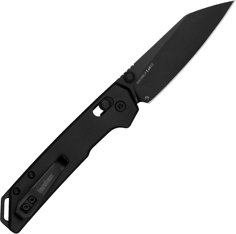 Kershaw Mini Iridium Folding Pocket Knife, 3 inch D2 Steel Blade, DuraLock, Aluminum Handle, Pocketclip - Image 3